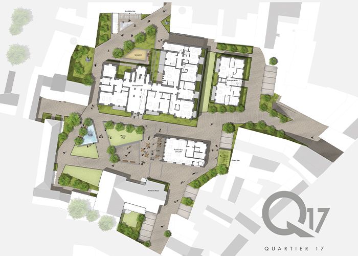 Draufsicht Plan Konzept Architektur Stadtplanung Kaiserswerth 